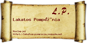 Lakatos Pompónia névjegykártya